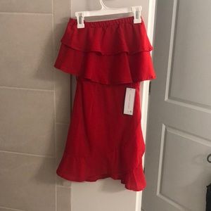 NWT Red Strapless Mini Dress